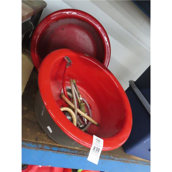 Red Round Vanity Sinks - 2