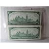 Image 4 : CANADA SET OF CENTENNIAL SEQUENTIAL SERIAL NUMBER $1 BILLS