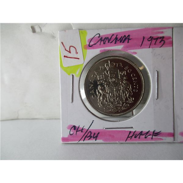 1973 - 1974 CH/BU CANADA HALF DOLLARS