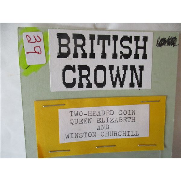 1965 SET OF 2 HEADED COIN (WINSTON CHURCHILL & QUEEN ELIZABETH II)