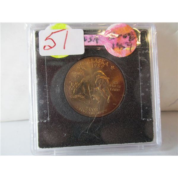 (2005) 1959 ALASKA GRIZZLY BEAR MINT QUARTER