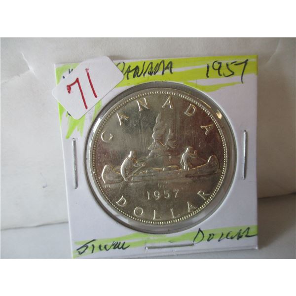 1957 CANADA SILVER DOLLAR