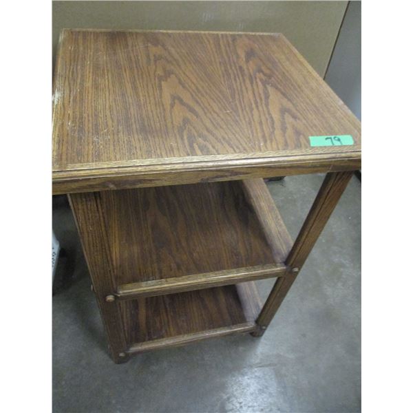 WOOD 3 SHELF TABLE