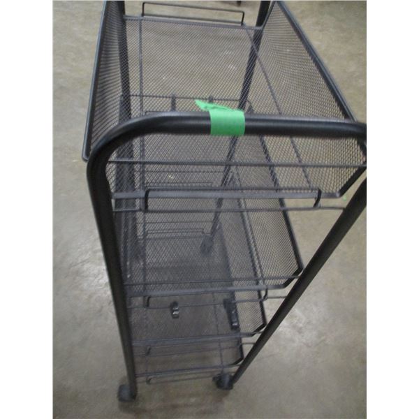 BLACK 4 DRAWER ROLLING UNIT