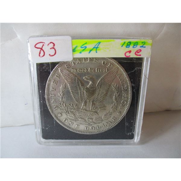 1882 USA CARSON CITY SILVER DOLLAR (NOT TESTED - AS IS)