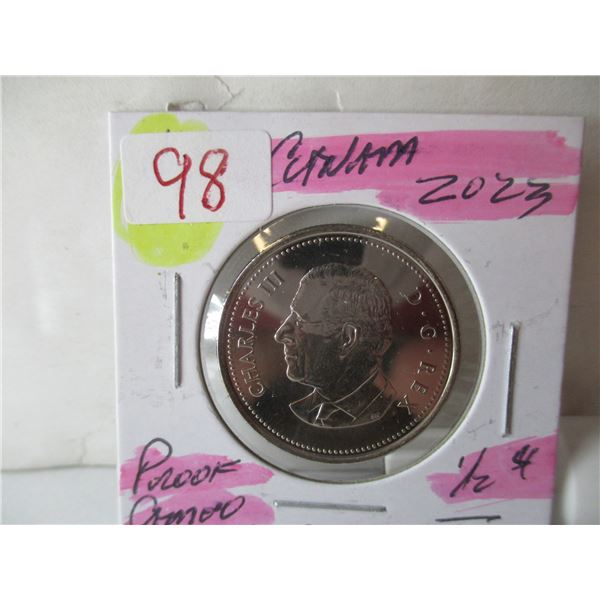 2023 PROOF CAMEO KING CHARLES III HALF DOLLAR