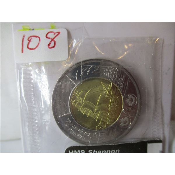 2012 HMS SHANNON MINT SEALED $2 COIN