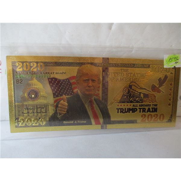 ALL ABOARD PRESIDENT TRUMP TRAIN BANK NOTE
