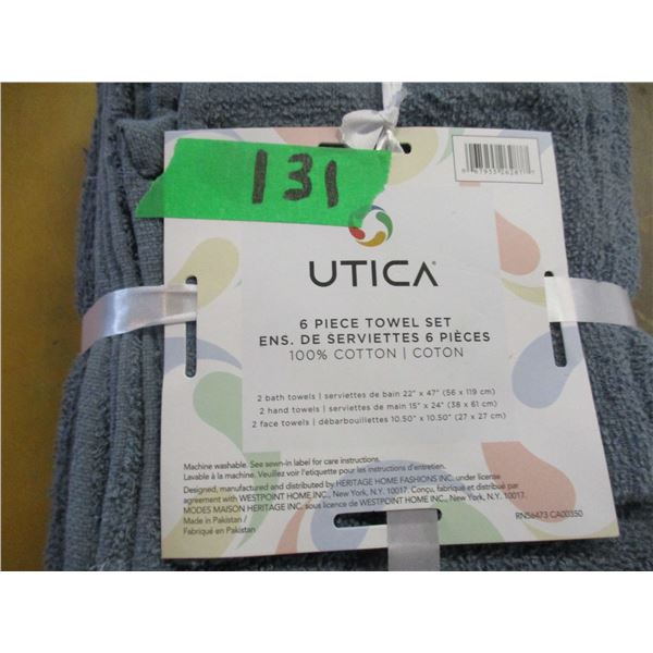 NEW:  6 PIECE TOWEL SET (WHITE)