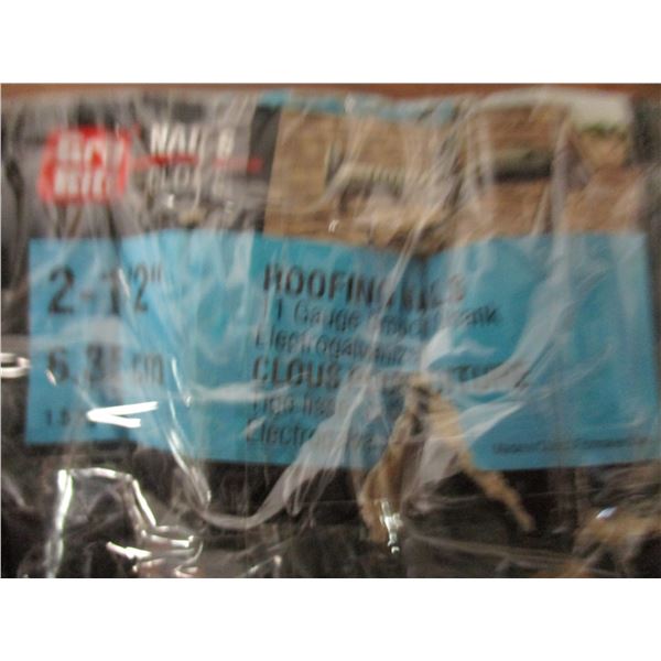 FREIGHT DAMAGE (AS IS):  BOX C/W ROOFING NAILS