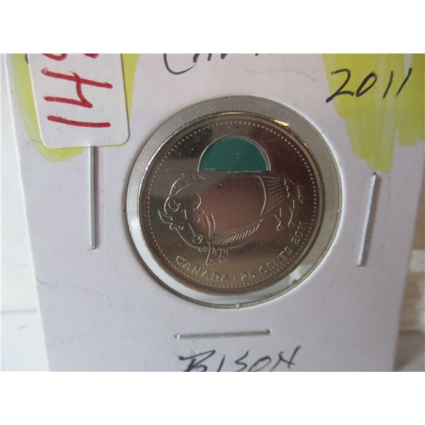2011 PROOF CANADA BISON QUARTER