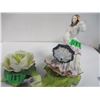 Image 1 : ESTATE/COLLECTABLE:  STATUE OF ELANOR & FLOWER BY RVB STUDIO