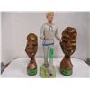 Image 1 : ESTATE:  JOGGER & 2 WOOD STATUES