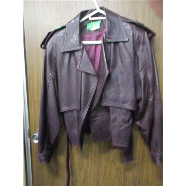 NETO LEATHER JACKET (MADE IN CANADA) (SIZE 10)