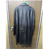 Image 2 : LONG LEATHER STYLE COAT (SIZE 40?)