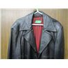 Image 3 : LONG LEATHER STYLE COAT (SIZE 40?)