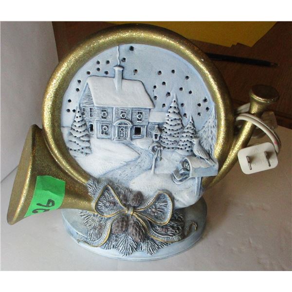 ESTATE/COLLECTABLE:  WINTER SCENE LAMP