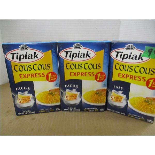 FREIGHT DAMAGE (AS IS):  TIPIAK COUSCOUS EXPRESS (500G) - 3 BOXES
