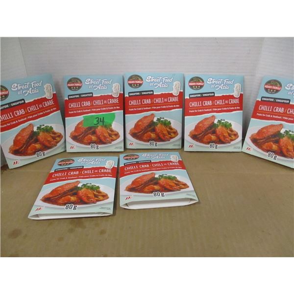 FREIGHT DAMAGE (AS IS):  CHILI CRAB PASTE (80 G) - 7 PACKAGES