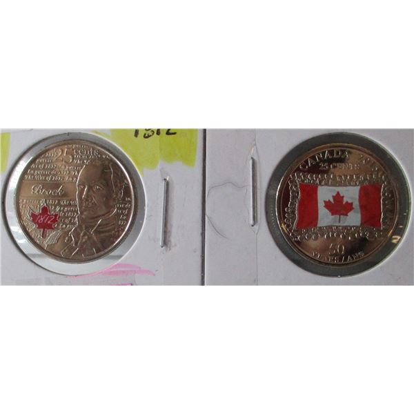 1812 - 2015 BROCK, 2015 50 YEAR ANNIVERSARY MINT QUARTER SET