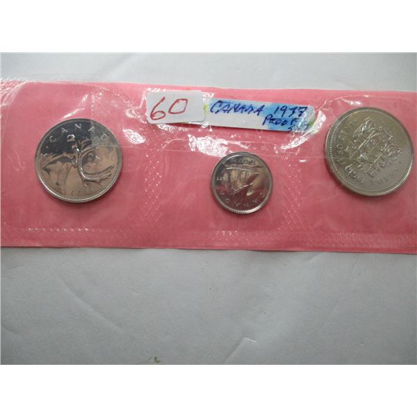 1977 PROOF CAMEO MINT QUARTER, DIME & HALF DOLLAR SET