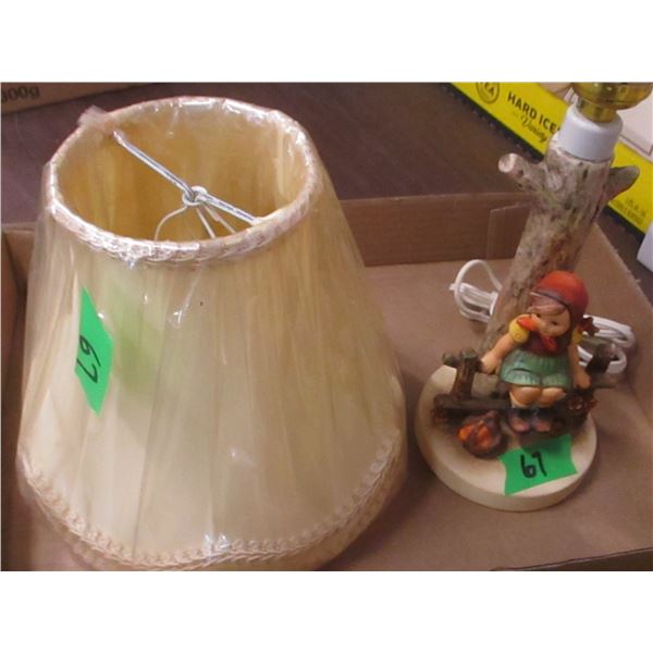 ESTATE/COLLECTABLE:  GOEBEL GIRL LAMP C/W SHADE