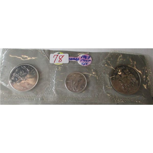 1983 PROOF CAMEO MINT QUARTER, DIME & HALF DOLLAR SET