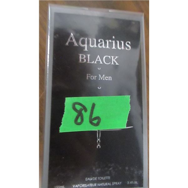 NEW:  MEN'S AQUARIUS BLACK SPRAY COLOGNE (100 ML) - BOTTLE