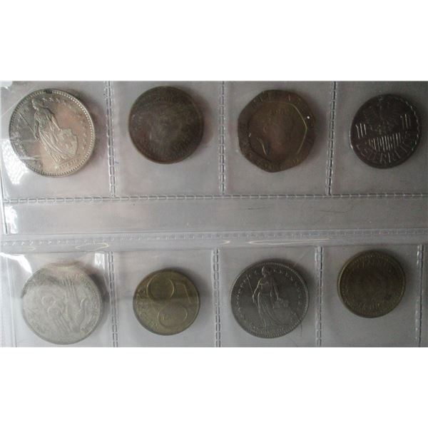 DOUBLE STOCK ROW OF WORLD COLLECTABLE COINS