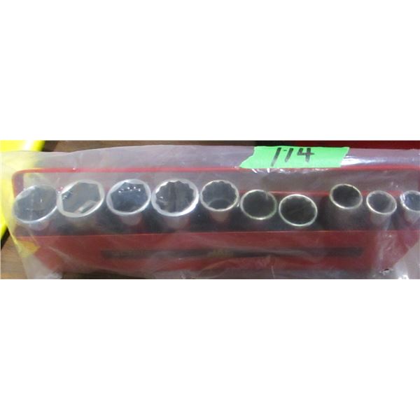 BOX C/W ASSORTED DEEP SOCKETS