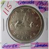 Image 3 : 1957 THREE WATERLINE CANADA SILVER DOLLAR