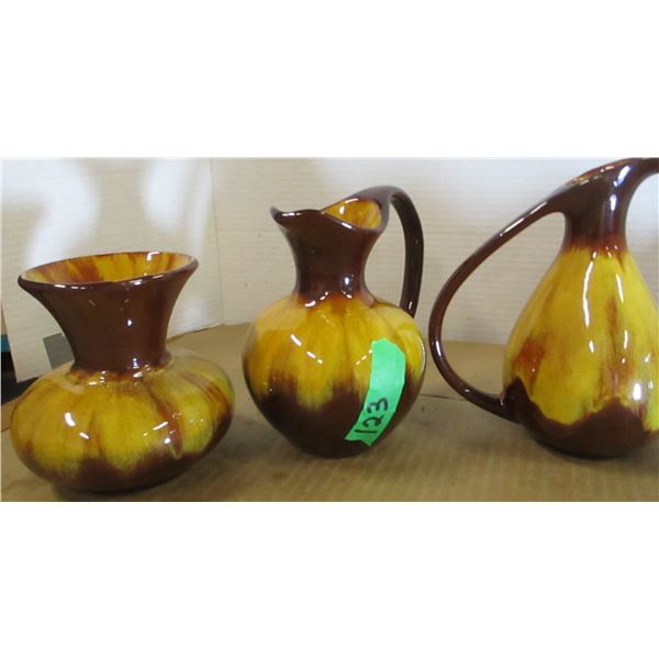 ESTATE/COLLECTABLE:  BLUE MOUNTAIN POTTERY ITEMS (BOWL CHIPPED) - 4 PIECES