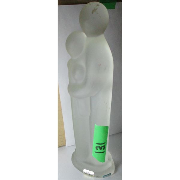 ESTATE/COLLECTABLE:  SOLID GLASS COUPLE STATUE