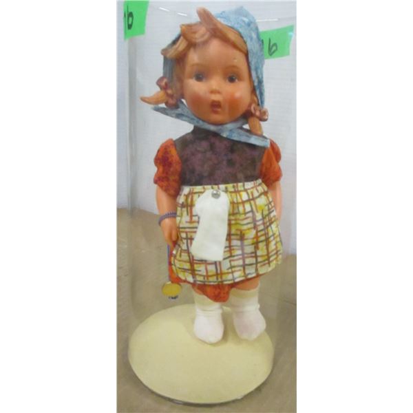 ESTATE/COLLECTABLE:  DOLL C/W BLUE SCARF ON HER HEAD