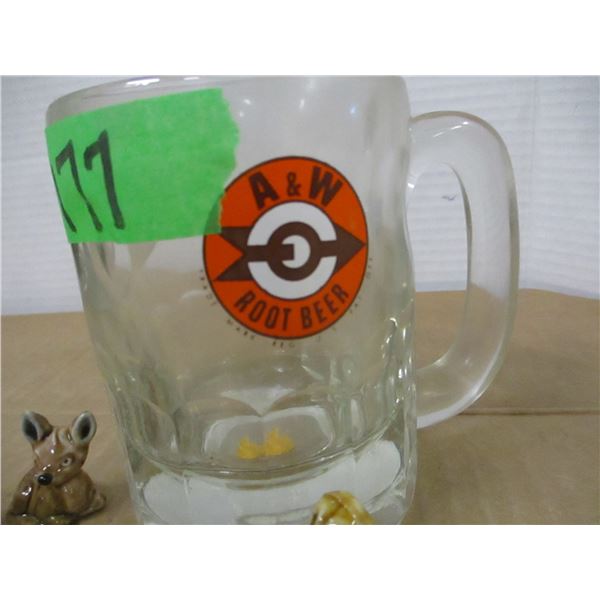 ESTATE/COLLECTABLE:  A&W MUG C/W RED ROSE WADE FIGURINES