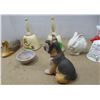 Image 1 : ESTATE/COLLECTABLE:  FLAT C/W 2 GOEBEL BELLS & ASSORTED ORNAMENTS
