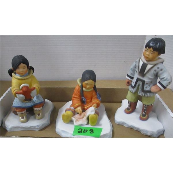 ESTATE/COLLECTABLE:  3 ORNAMENTS BY N. PETER "CHILDREN OF THE MIDNIGHT SUN"