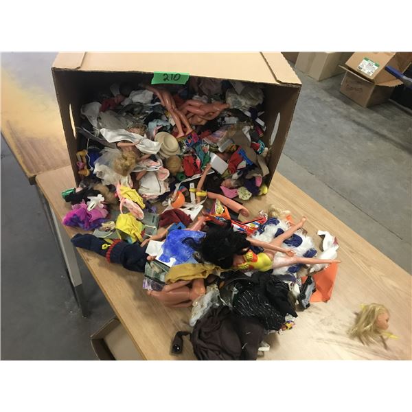 ESTATE/COLLECTABLE:  BOX C/W ASSORTED DOLLS