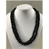 Image 2 : Antique Black Jet Glass Mourning Necklace "Solid" Antique Clasp