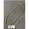 Image 2 : Vintage 14k Gold Plate Bead Necklace on Chain. Quality