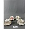 Image 1 : Nice Set of 4 English Tea Cups and Saucers Including Royal Albert American Beauty
