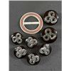 Image 1 : Vintage Bakelite Belt Buckle and Encased Celluoid Buttons