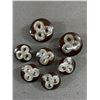 Image 2 : Vintage Bakelite Belt Buckle and Encased Celluoid Buttons
