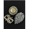 Image 2 : Nice Lot of Vintage Rhinestone Brooches - All Missing Stones