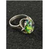 Image 2 : Pretty Vintage Sterling Silver Ring w/Opal