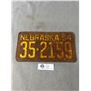 Image 1 : Vintage Nebraska 1954 Licence Plate
