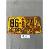 Image 1 : Vintage Nebraska 1955 Farm Licence Plate