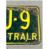 Image 2 : Vintage Ohio 1953 Trailer Licence Plate