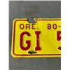 Image 2 : Vintage Oregon PUC Public Utilities Commission Yellow 80-81 License Plate