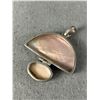 Image 3 : Large Vintage Mother of Pearl Sterling Silver Pendant. Marked 925